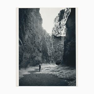 Schlucht, Person, USA, 1960er, Schwarz-Weiß-Fotografie