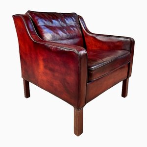 Mid-Century Danish Lounge Chair in Leather