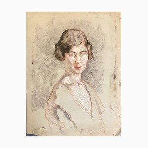 Charles Émile Mose Hornung, Portrait de Femme, 1913, Pastell auf Aquarellpapier