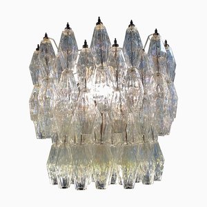 Polyiedri Kronleuchter aus Murano Glas von Carlo Scarpa für Venini, 1960er