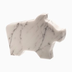 Marble Factory Series Piglet Paperweight by Alessandra Grasso