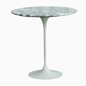 Table Piédestale Arabescato en Marbre par Eero Saarinen pour Knoll, Italie, 1970