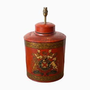 19th Century French Tea Canister Table Lamp
