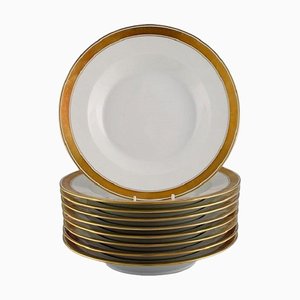 White No. 607 Deep Plates in Porcelain from Royal Copenhagen
