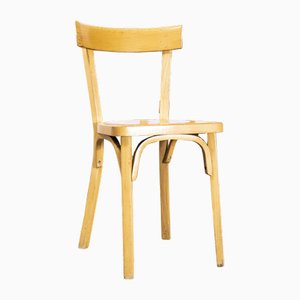 French Blonde Slim Back Bentwood Dining Chair from Baumann, 1950s