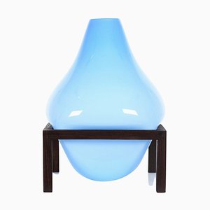 Round Square Blue Bubble Vase by Studio Thier & Van Daalen