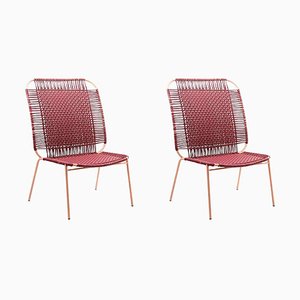 Purple Cielo Lounge High Chair by Sebastian Herkner, Set of 2