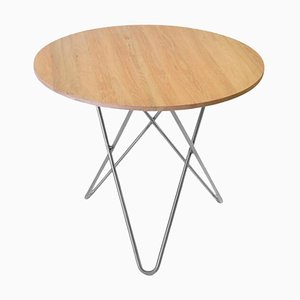 Oak Wood and Steel Dining O Table by Ox Denmarq