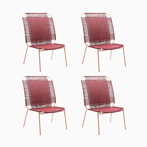 Purple Cielo Lounge High Chair by Sebastian Herkner, Set of 4