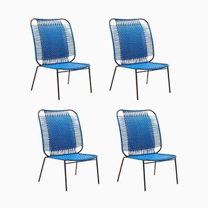 Blue Cielo Lounge High Chair by Sebastian Herkner, Set of 4