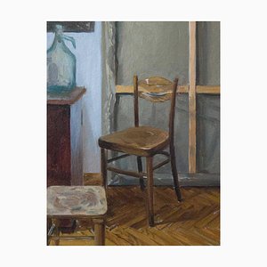 Agnieszka Staak-Janczarska, Chair and Canvas, 2021, Oil on Cardboard