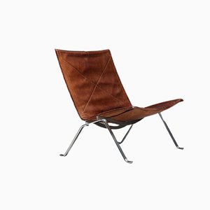 Scandinavian Modern Cognac Leather PK 22 Lounge Chair by Poul Kjaerholm for E. Kold Christensen, 1960s