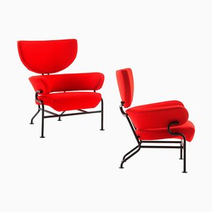 Three Pieces Armchairs by Franco Albini for Cassina, Set of 2