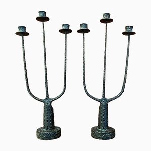 Iron Candle Holders, 1970s, Set of 2