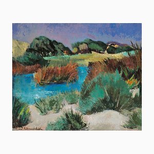 Willy Eisenschitz, Paysage d'Ibiza, años 50, óleo sobre lienzo