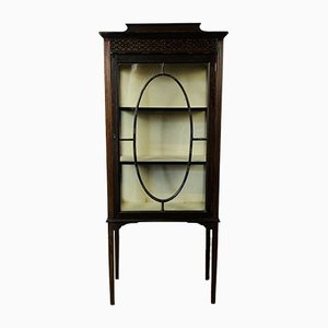 Antique Edwardian Glazed Display Cabinet in Mahogany, 1900s