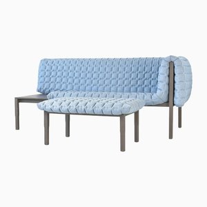 Divano Ruché Meridienne in feltro di Inga Sempé per Ligne Roset, Francia, 2010, set di 4