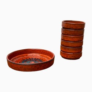 Mid-Century Ceramic Bowls, Set of 7