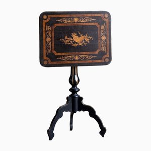 Marquetry Tilt-Top Occasional Table