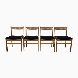 Danish Oak Dining Chairs, Set of 4, 1960s
