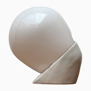 Mid-Century German Wall Lamp in Glass and Ceramic by Wilhelm Wagenfeld for Lindner