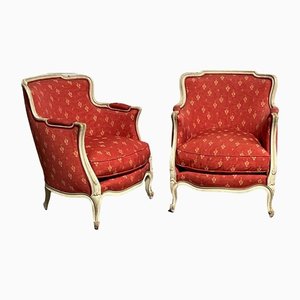 French Bergere Chairs, Set of 2