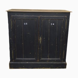 Black Patinated Solid Oak Buffet, 1920s