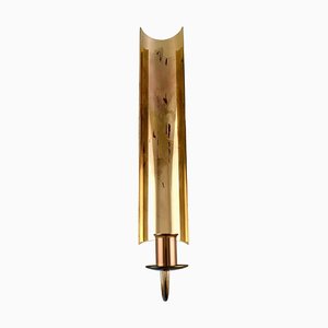 Reflex Wall Candleholder in Brass by Pierre Forsell for Skultuna, 1960s