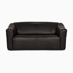 Black Leather Ds 47 Two-Seater Couch from de Sede