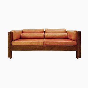 Mid-Century Modern Zelda Sofa in Cognacfarbenem Leder von Sergio Asti für Poltronova