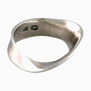 Modernist Ring in Sterling Silver by Vivianna Torun Bülow-Hübe for Georg Jensen