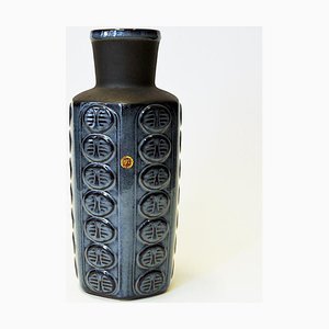 Danish Ceramic Vase in Blue Stoneware by Søholm Ceramics, 1960s