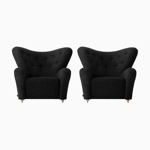 Dark Grey Hallingdal The Tired Man Lounge Chair from by Lassen, Set of 2