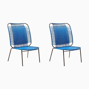 Chaise Haute Lounge Cielo Bleue par Sebastian Herkner, Set de 2