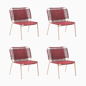 Purple Cielo Lounge Low Chair by Sebastian Herkner, Set of 4