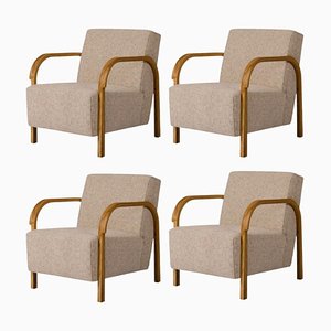 Daw/Mohair & McNutt Arch Lounge Chairs by Mazo Design, Set of 4