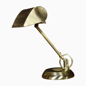 Bankers Desk Lamp in Brass