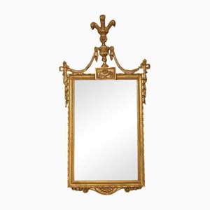 Espejo de pared de madera dorada tallada