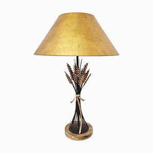 Lámpara de mesa vintage en forma de gavilla de trigo, años 60