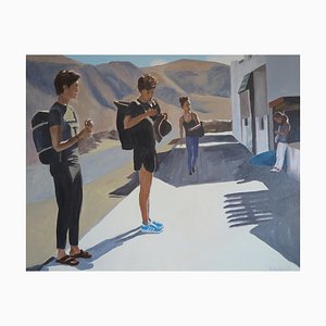 Karine Bartoli, Lanzarote Famara 02, 2022, óleo sobre lienzo