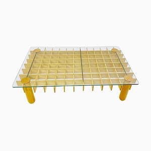 Mid-Century Kyoto Coffee Table in Wood and Glass by Gianfranco Frattini