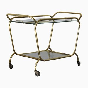 Italian Brass Bar Cart, 1960s