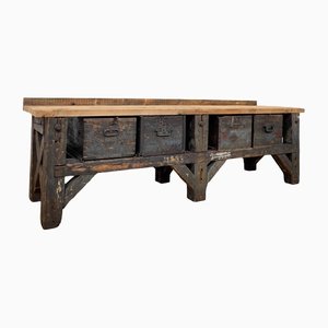 Early 20th Century Wooden Workbench