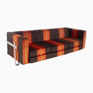 Orangenfarbenes Vintage Sofa von Luigi Hunting Dominioni für Azucena