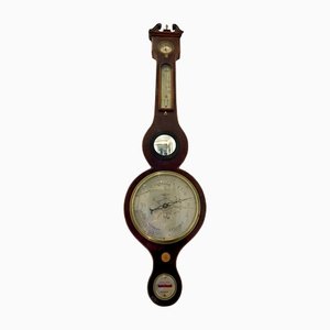 Barómetro George III antiguo de caoba