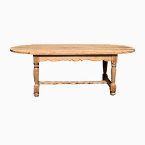 Farmhouse Refectory Dining Table in Bleached Oak