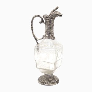 Vintage Pitcher in Silver & Cut Glass from Baracat