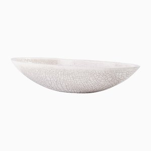 Japanische Donburi L Schale Raku aus Keramik in Weiß von Laab Milano