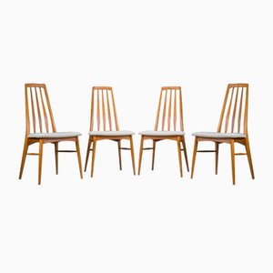 Mid-Century Eva Dining Chairs by Niels Koeefoed for Koefoed Hornslet, 1960s, Set of 4