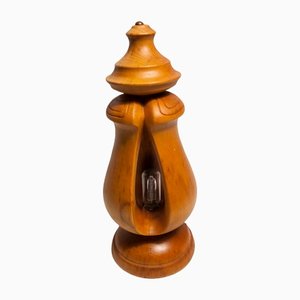 Lámpara de mesa de madera maciza, años 60